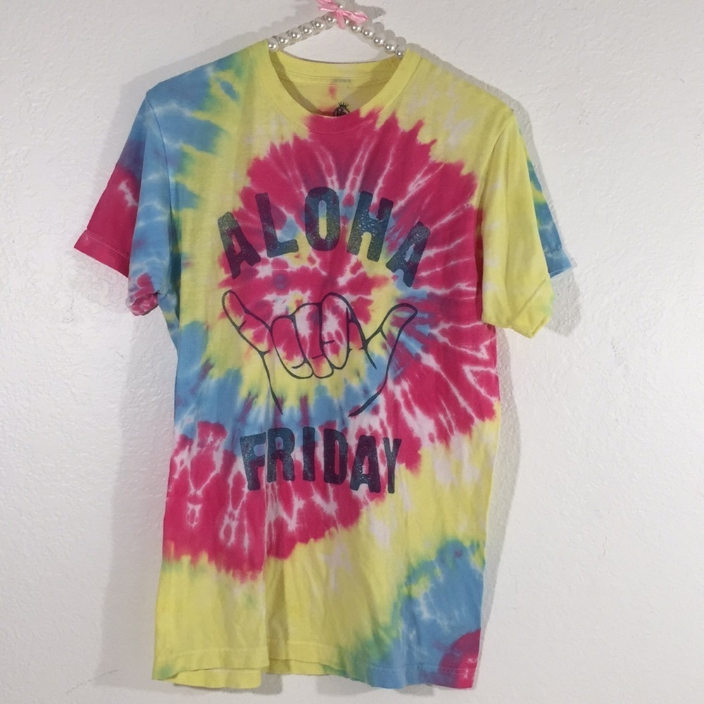 Body Rags Clothing Co. ALOHA FRIDAY Tie Dye Medium - Picture 2 of 4